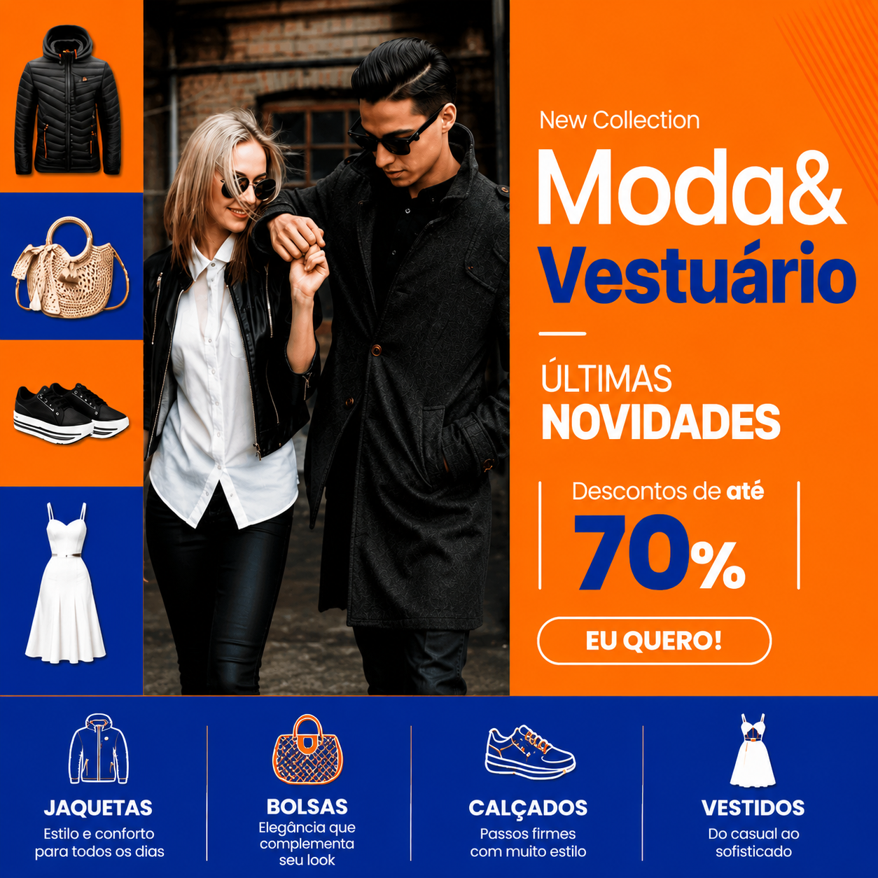 Moda & Vestuário — New Collection, últimas novidades com descontos de até 70%